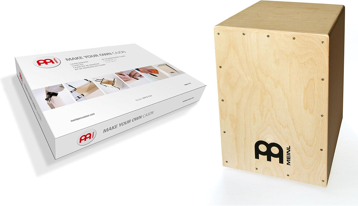 Meinl Percussion MYO Cajon Kit – Compact drum box for DIY crafting – For kids and adults – Playing Surface Baltic Birch (MYO-CAJ)