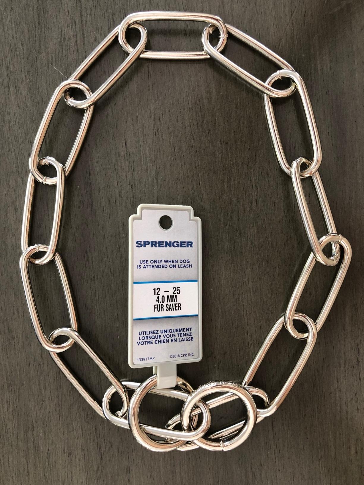 Dog collar Hs Sprenger Silver 4 mm Links Twisted (55 cm) main image 1