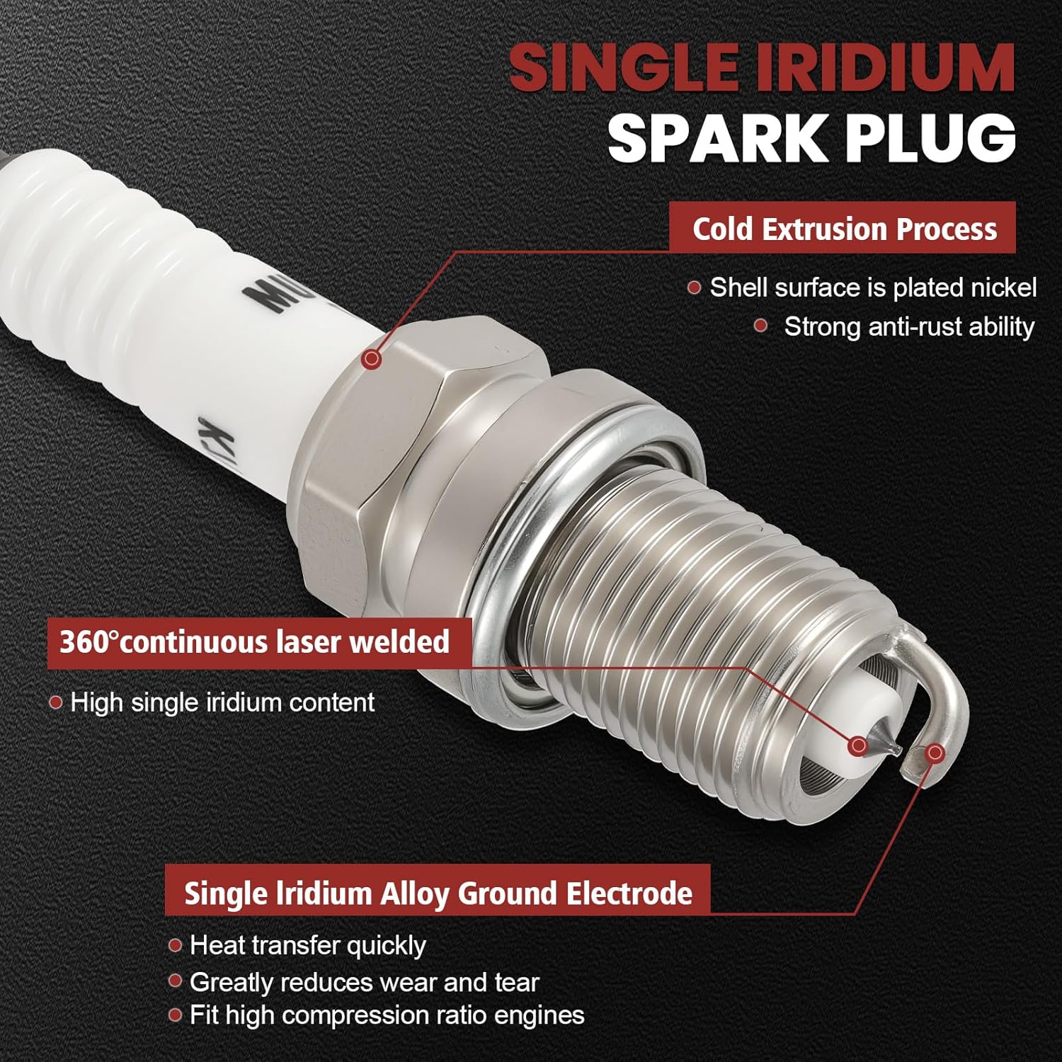 UF519 Ignition Coil Pack and Iridium Spark Plugs Set of 8 Compatible with Jaguar S-Type XF XJ8 XJR XK XK8 XKR Land Rover LR3 Range Rover Sport V8 4.2L,Replace#,UF533,4744015