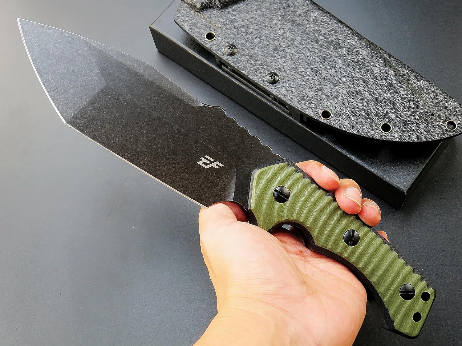 Eafengrow EF142 Fixed Blade Knife DC53 Steel Blade Two Tone G10 Handle Full Tang Fixed Knifes EDC Straight Knife for Camping Hunting Bushcraft