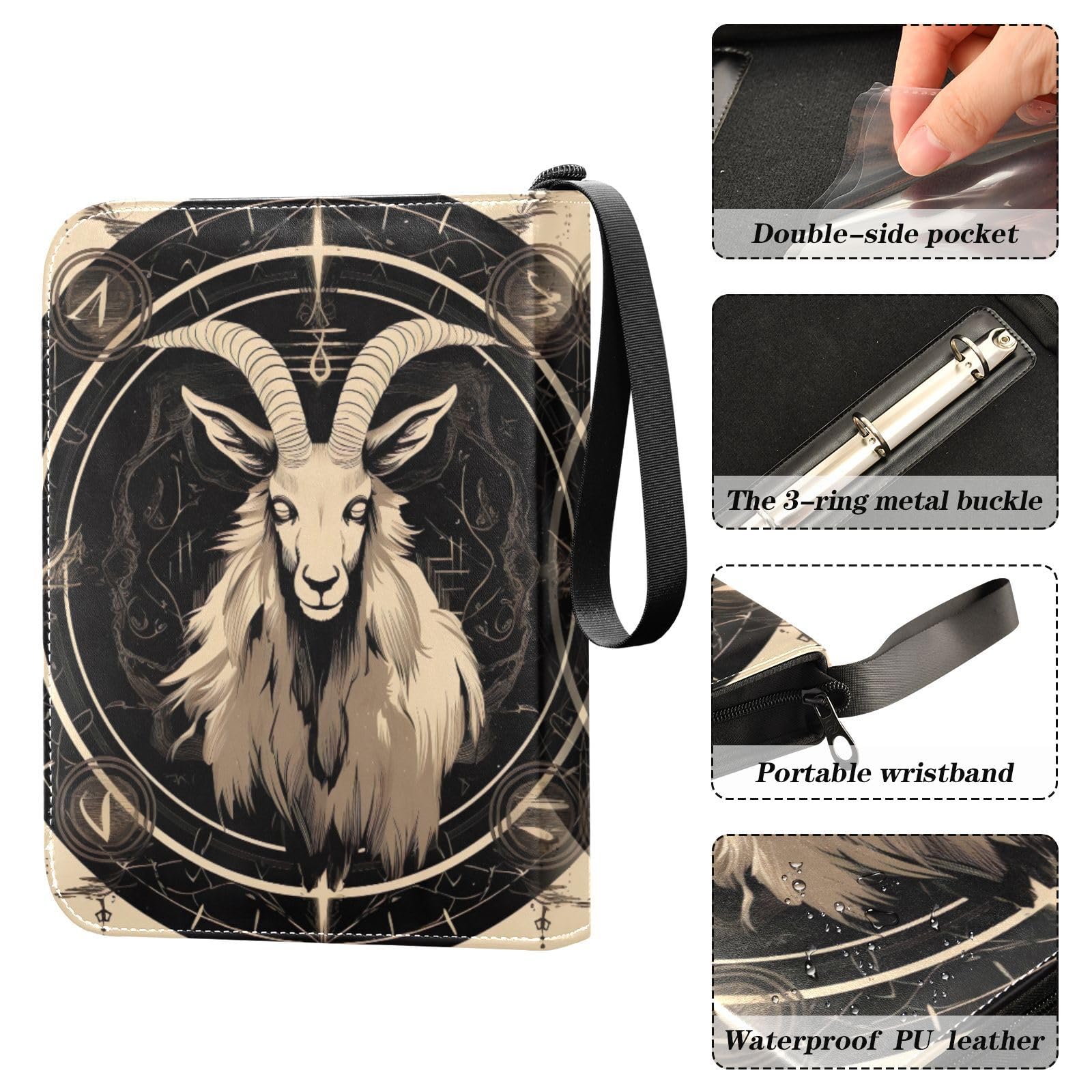 Amazon.com: Kigai Satanic Goat Card Binder - 400 Pockets Card