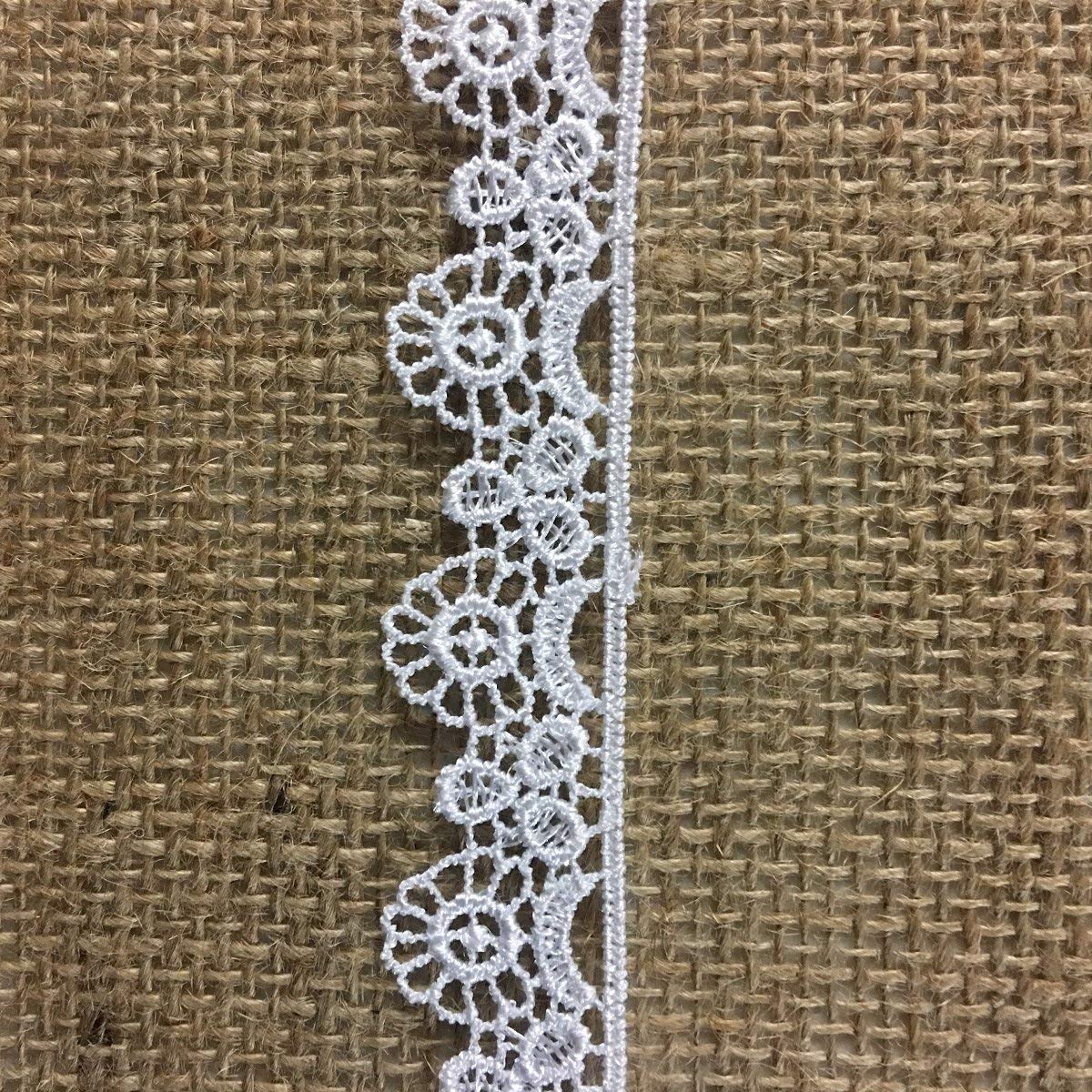 BORDURE EN DENTELLE Guipure De Venise Blanche, Pour La Couture De