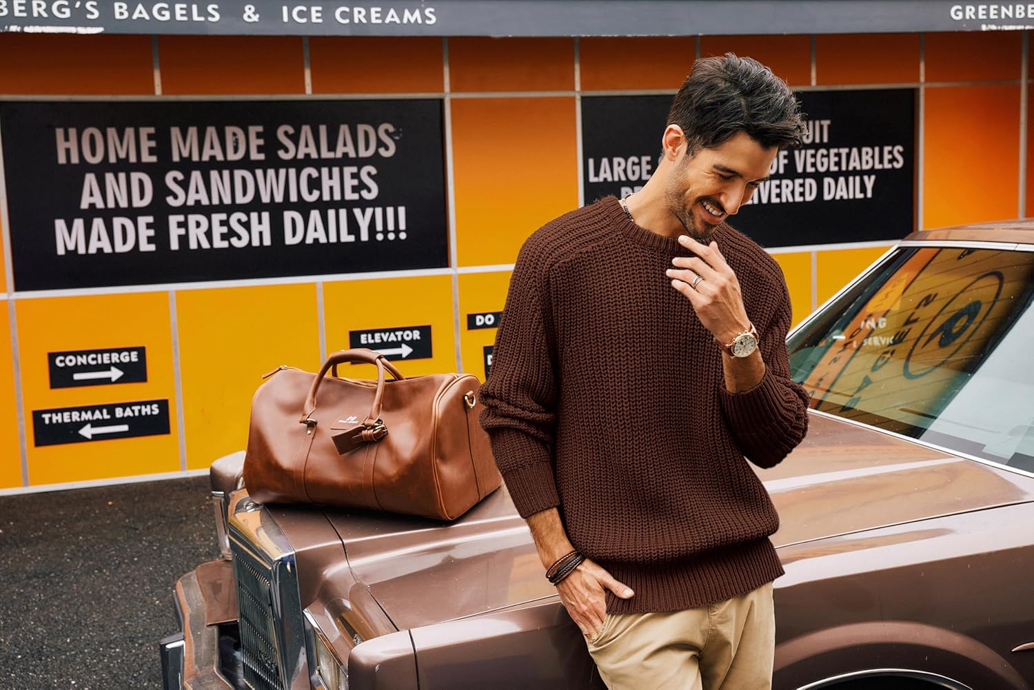 PJ PAUL JONES Mens Sweater Crewneck Knit Sweaters Casual Textured Pullover Sweater - Image 3