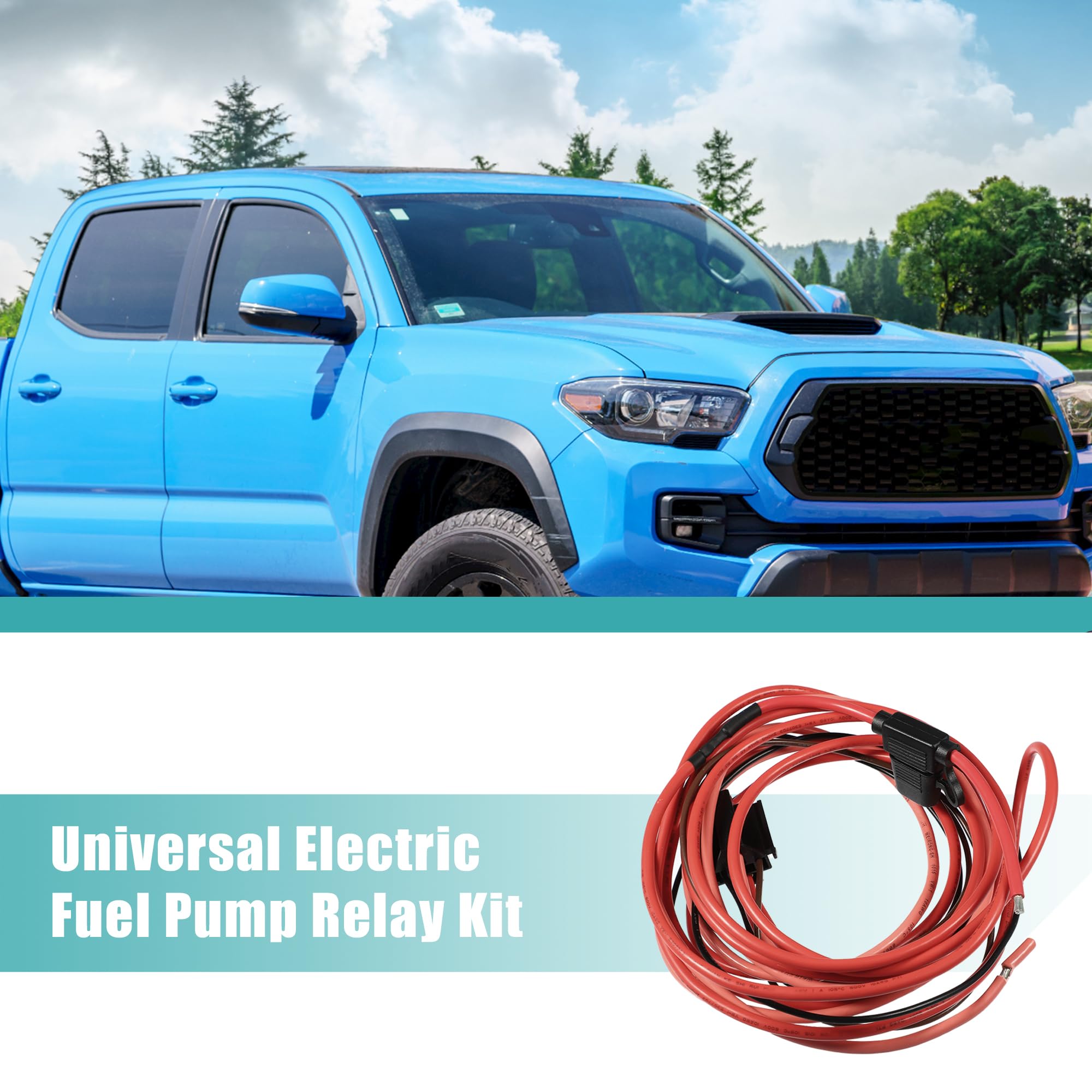 X AUTOHAUX 1 set universale elettrico pompa carburante relè kit per sistema 12V DC