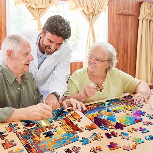 Miniatura 6 de Paquete de 6 rompecabezas grandes de 36 piezas para personas mayores, productos fáciles de demencia, Alzheimer, actividades de demencia, juego de