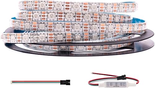 Vista 10 de WS2812b - Tira de píxeles LED direccionable individualmente de 150 píxeles, 16.4 ft, programable, a todo color, SMD 5050 RGB, tira de luz DC 5V