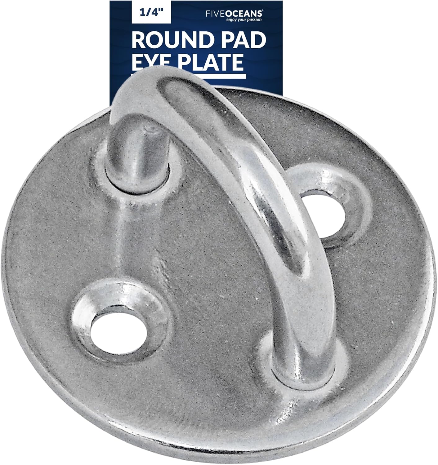 Stainless Steel Round Eye Plate 1/4" - FO2102