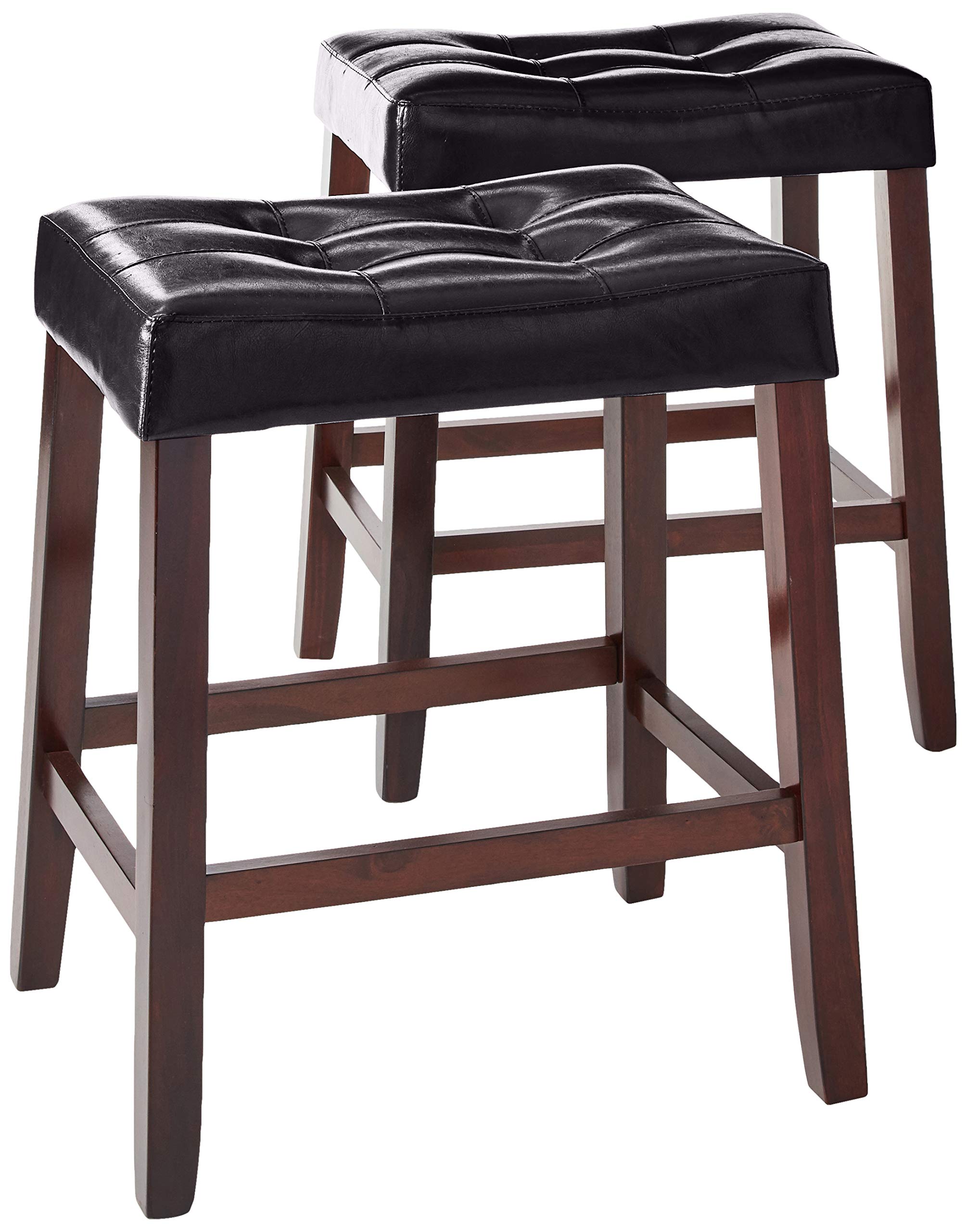 Crown Mark 2787C-24-BK Saddle Chair, Black