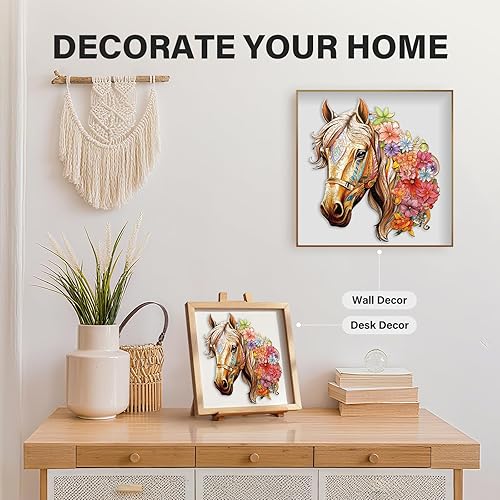 Miniatura 8 de Rompecabezas de madera para adultos, rompecabezas de caballo de madera, rompecabezas de 200 piezas para adultos, regalos de cumpleaños para amantes