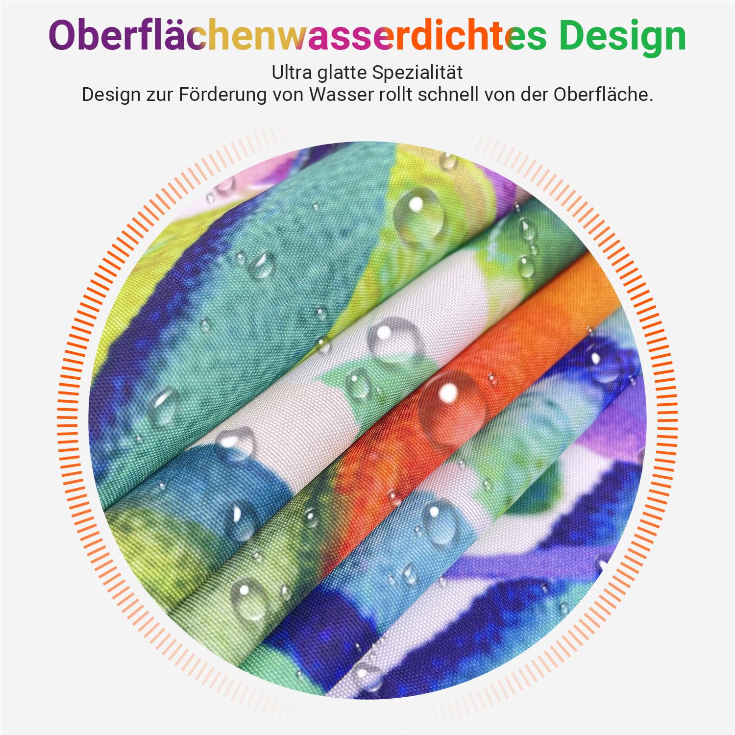 Lerores Shower Curtain, 180 x 200 cm, Painted Frog Motif, Weighted Hem, Anti-Mould, Water-Repellent - Image 3