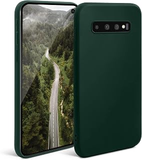 Moozy Minimalistische Serie Silikon Hülle für Samsung S10, Midnight Green - Matte Oberfläche Leichte Handyhülle Ultra Slim Weich Schutz TPU Cover mit Matte Oberfläche
