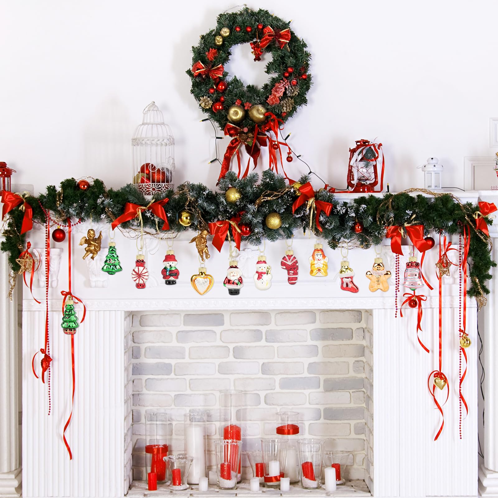 Amazon.com: DETENE 12 Pcs Vintage Christmas Ornaments - Mini Glass