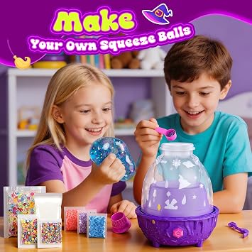 Naxudcoo Squishy Making Kit, Make Your Own Squishies, Stress Ball Squishy Maker with Auto-Inflation, Creative DIY Squishy Toy, Birthday for Girls Kids Ages 5-12