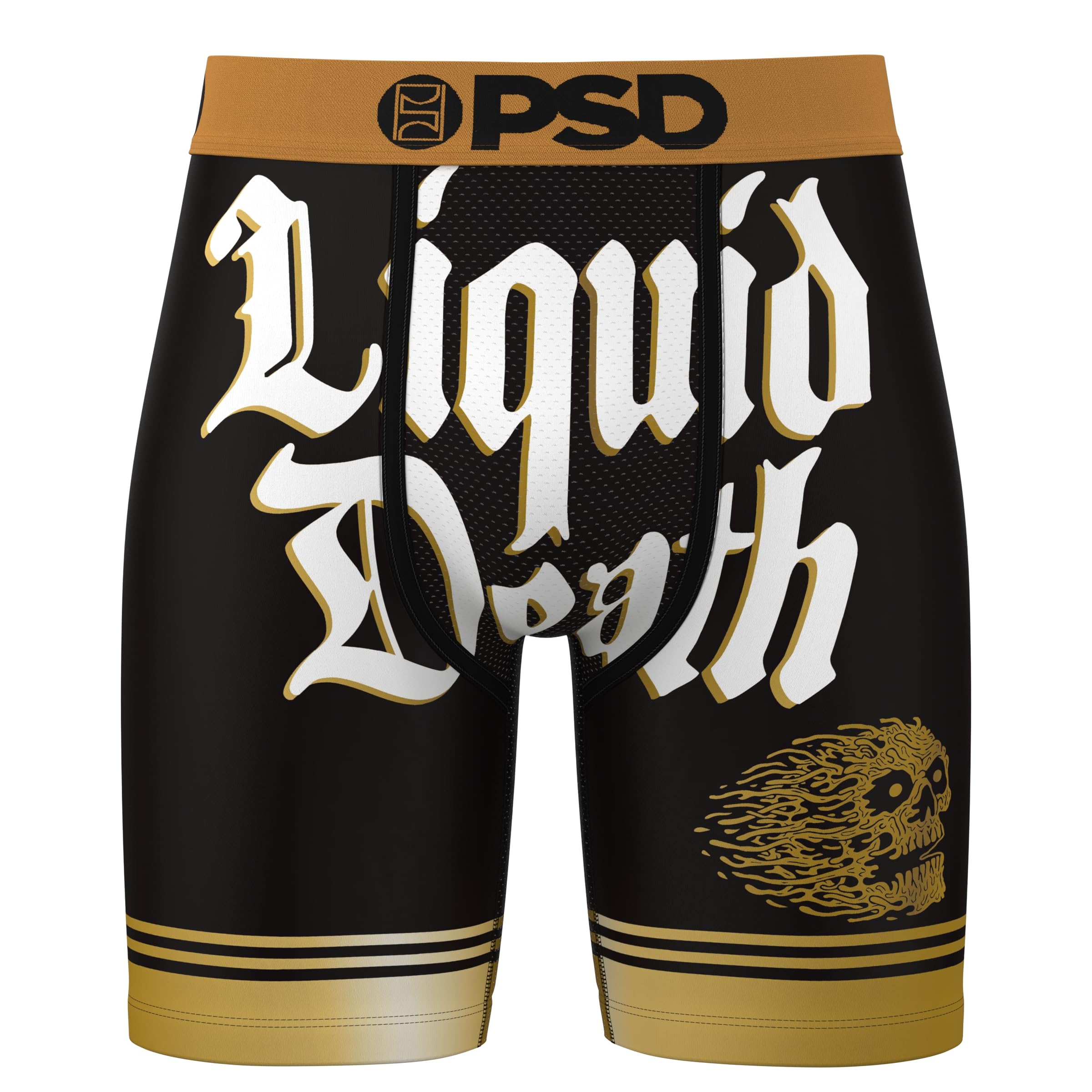 PSD Mens Liquid Death Boxer Briefs - Breathable and Supportive Mens Underwear with Moisture-Wicking Fabric