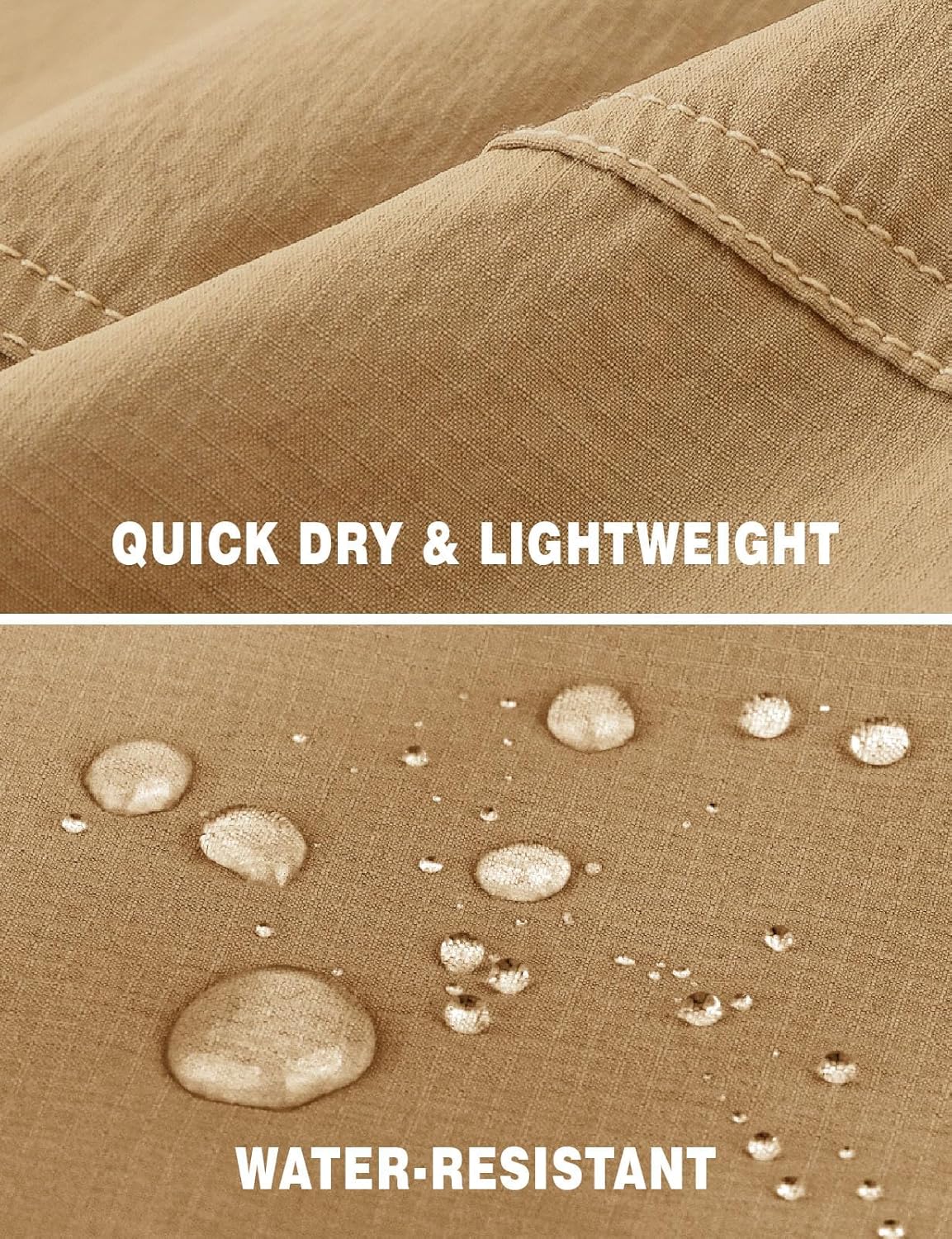 Rdruko Men's Hiking Shorts 9" Quick Dry Lightweight Water Resistant Work Outdoor Shorts with 5 Pockets - Image 4