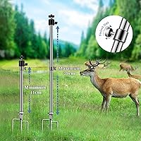 Vista 4 de Trail & Game - Soporte de acero inoxidable plegable grueso de acero inoxidable ajustable de 360°, conexión de rosca universal de 1/4 a 20 (0.236 in)