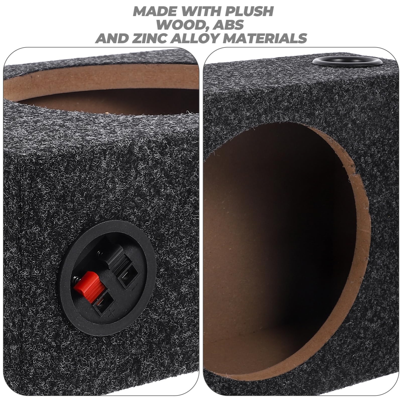 Cassa Subwoofer Per Auto 8 Pollici in Legno e Abs, Box Audio Fai Da Te Cabinet Per Altoparlanti, Contenitore Resistente e Leggero Per Installazione Veicoli e Camion