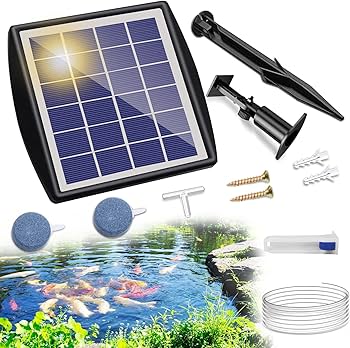 Amazon.co.jp: HCGNOXY エアーポンプ ソーラー 水槽用エアポンプ