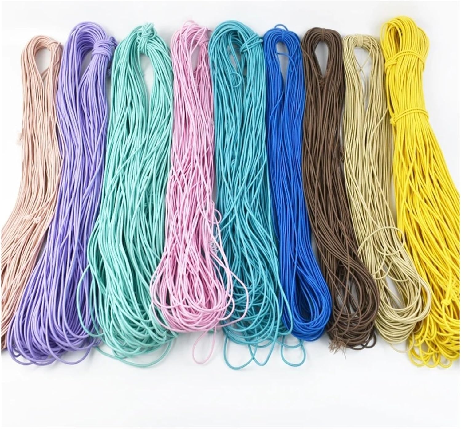 10/20/50 メートル 2.5 ミリメートルカラフルなラウンド弾性ロープバッグ衣類ストレッチコードベルト靴ゴムバンド DIY ア