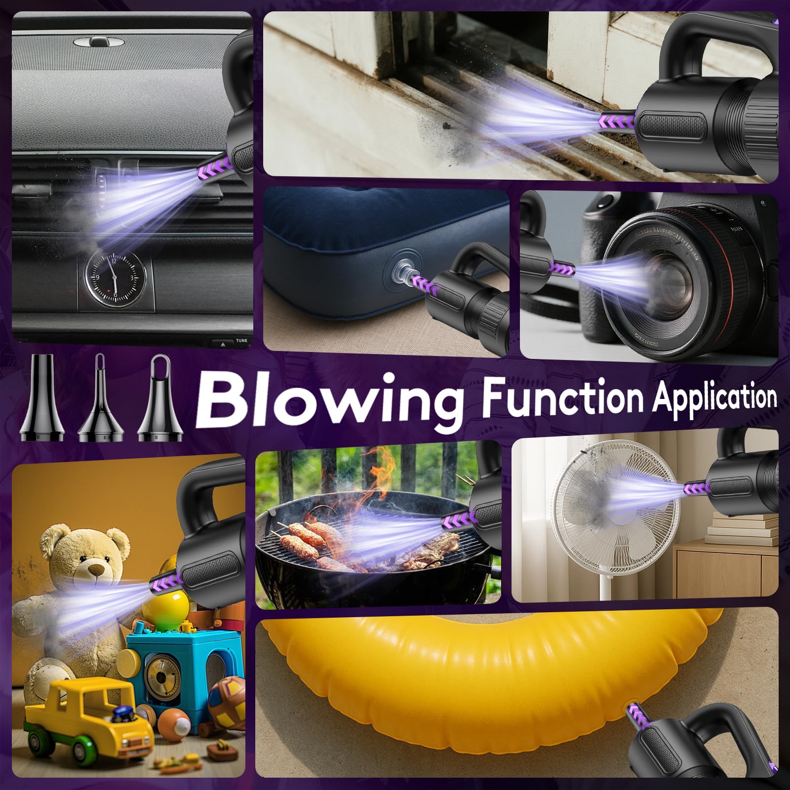 Car Vacuum Portable Cordless 20000Pa Mini Vacuum Cleaner Air Duster 130W Brushless Motor Handheld Vacuum Cordless with LED — view 5