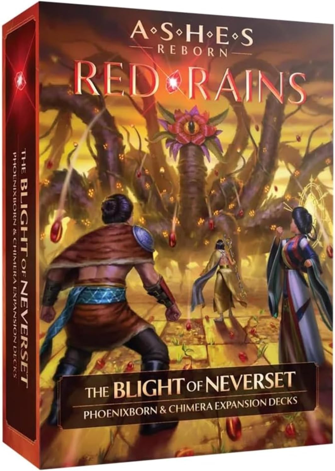 Plaid Hat Games Ashes Reborn: Red Rains The Blight of Neverset Expansion Decks – Phoenixborn & Chimera Set for 1-2 Players, Ages 14+ – Requires Corpse of Viros & Master Set