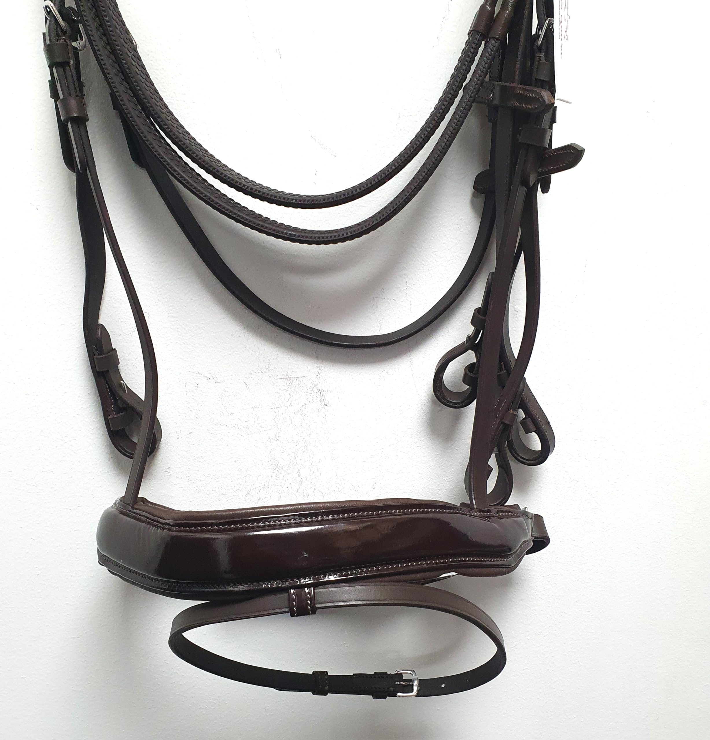 Cob Size Bridle Teal Stones Silver Piping On Noseband - All About Tack