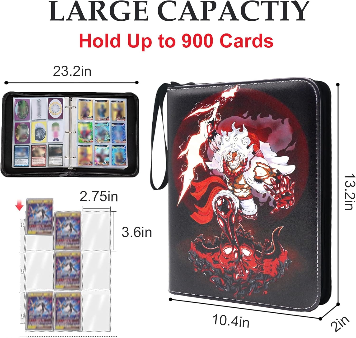 Trading Card Binder for One-Piece Game 9 Pockets Chile | Ubuy