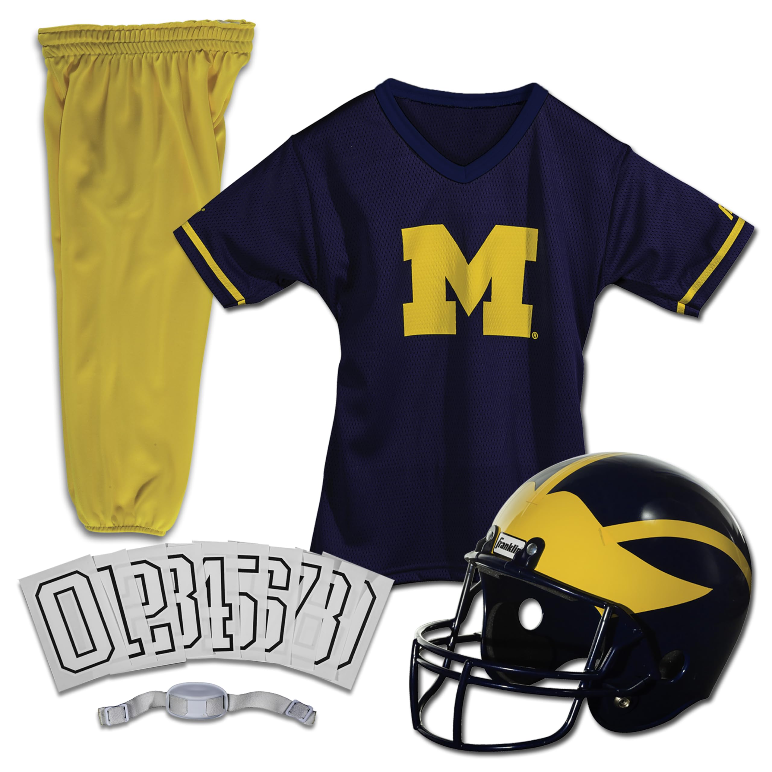 franklin sports ncaa kids college football helmet + jersey sets - ncaa team uniform costume set - toy sets