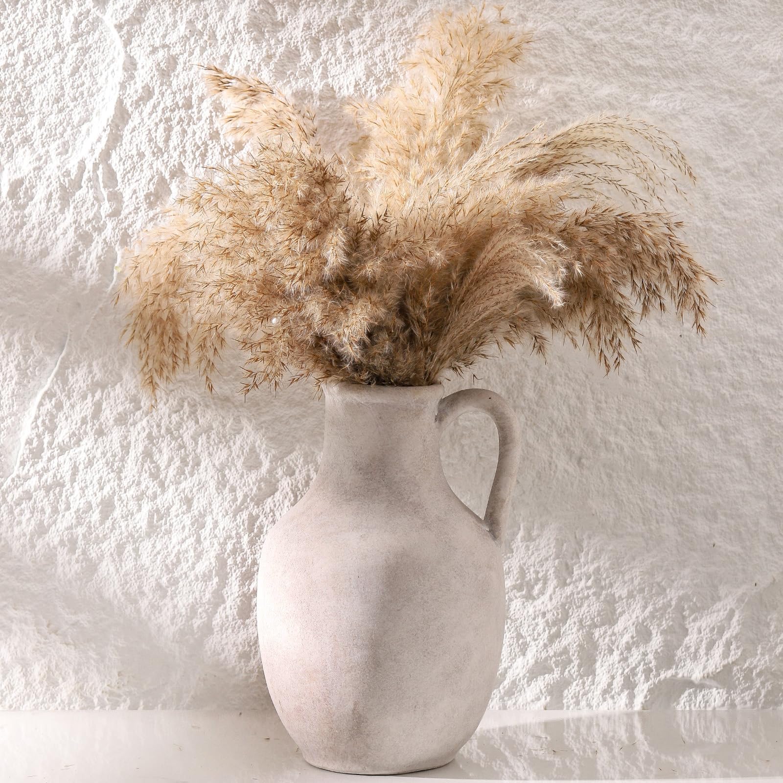 Similar Ceramic Flower Vase Home Decor - Table Flowers Vases Living Room Bedroom Plant Decorations Modern Farmhouse Vintage for Kitchen Shelf Office Coffee Dining Desk House Women Gift (Rustic, 10\")