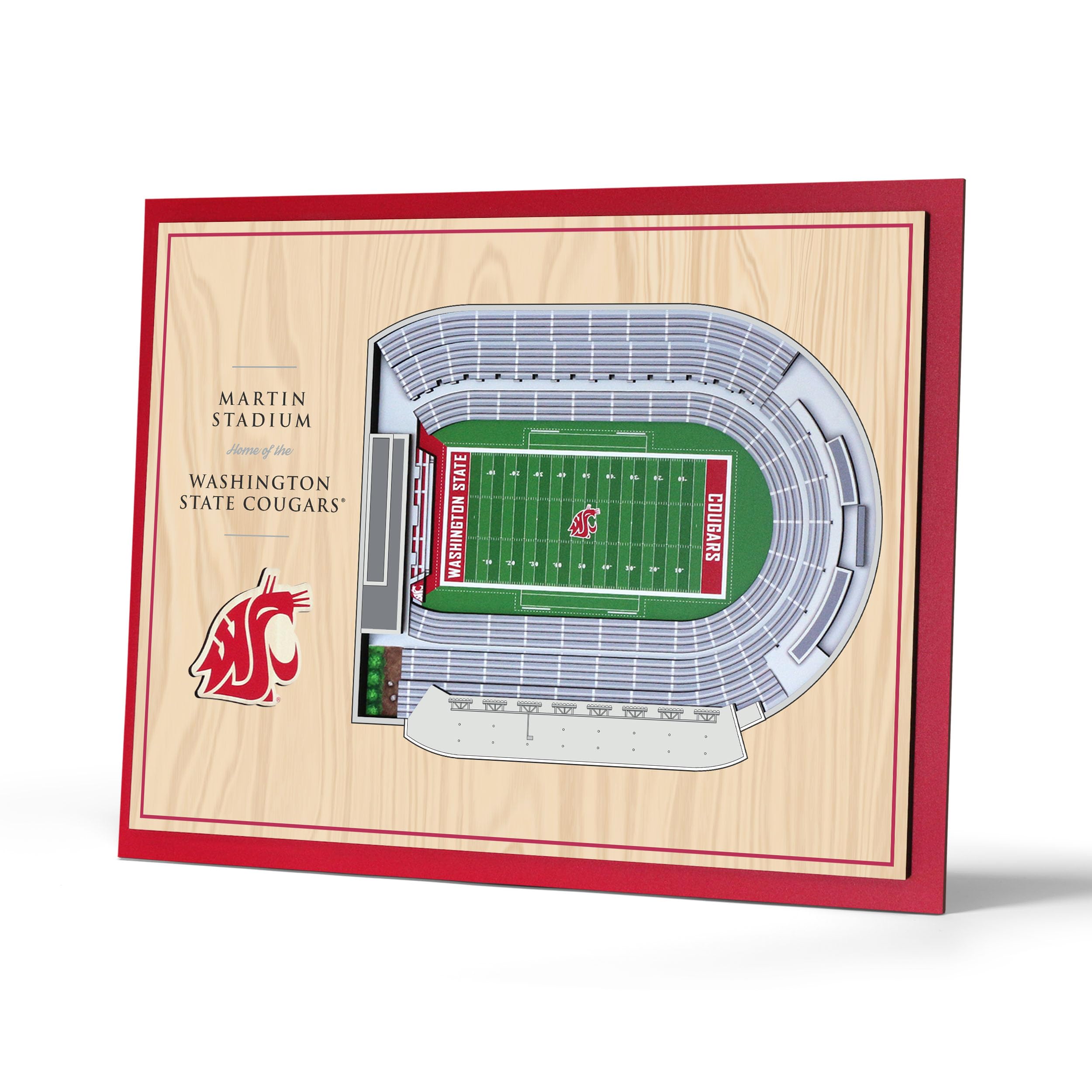 Washington St Cougars décoration murale StadiumView pour salon de supporter