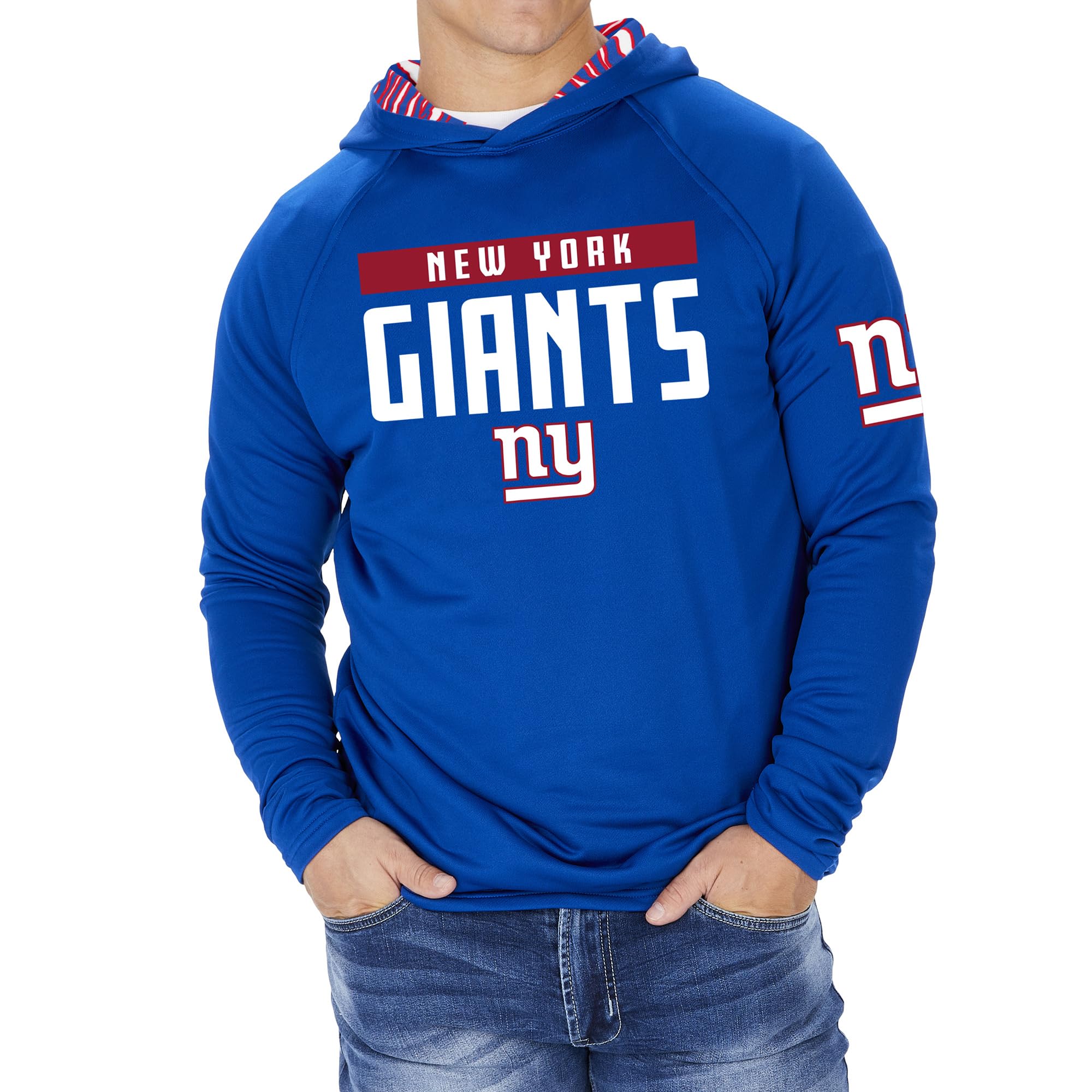 Zubaz NFL Football Men's Solid Team Hoodie with Camo Lined Hood and Sleeve Graphic — view 119