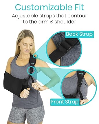 Vive Arm Sling Shoulder Immobilizer for Left or Right Arm,Comfortable Relief for Shoulder & Elbow Injury