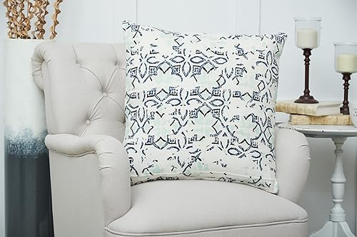 Miniatura 4 de C&F Home Esha - Almohada decorativa de algodón de 22 x 22 pulgadas, 22 x 22 pulgadas, color blanco