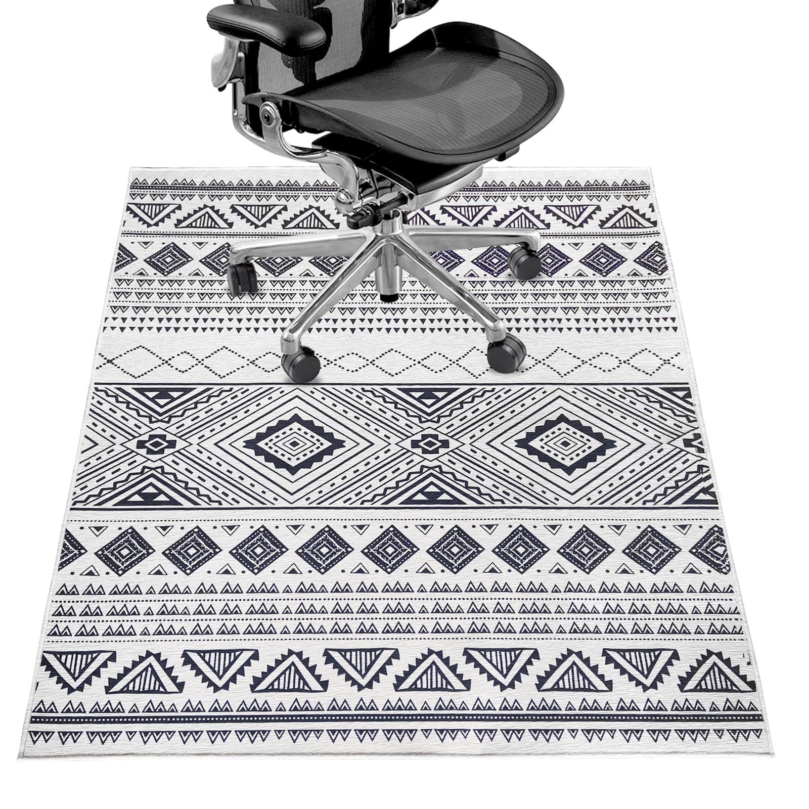 Office Chair Mat for Hardwood Floor & Tile Floor,36"X 48" Heavy Duty Desk Chair Mat for Hard Floors, Under Desk Rug for Rolling Computer Chair,Anti Slip,Low Pile Carpet Floor Protector (White)