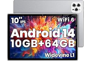 Android Tablet 10 Inches, Android 14 OS Tablet with Octa-Core Processor