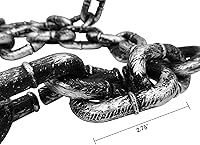 Vista 3 de Nicky Bigs Novelties Plastic Fake Butcher Hook Meat Hooks with Chain Weapons Halloween Horror Prop