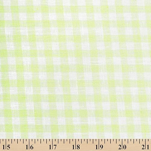 Miniatura 6 de The Yard - Tela de algodón de poliéster con aspecto de lino a cuadros de guinga, 58 pulgadas, color negro y blanco