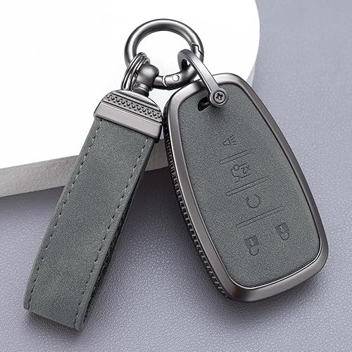 Miniatura 6 de YO&YOYE Compatible con cubierta de llavero Chevy con llavero de cuero Funda protectora de llave para Chevrolet Equinox Malibu Cruze Camaro Tahoe