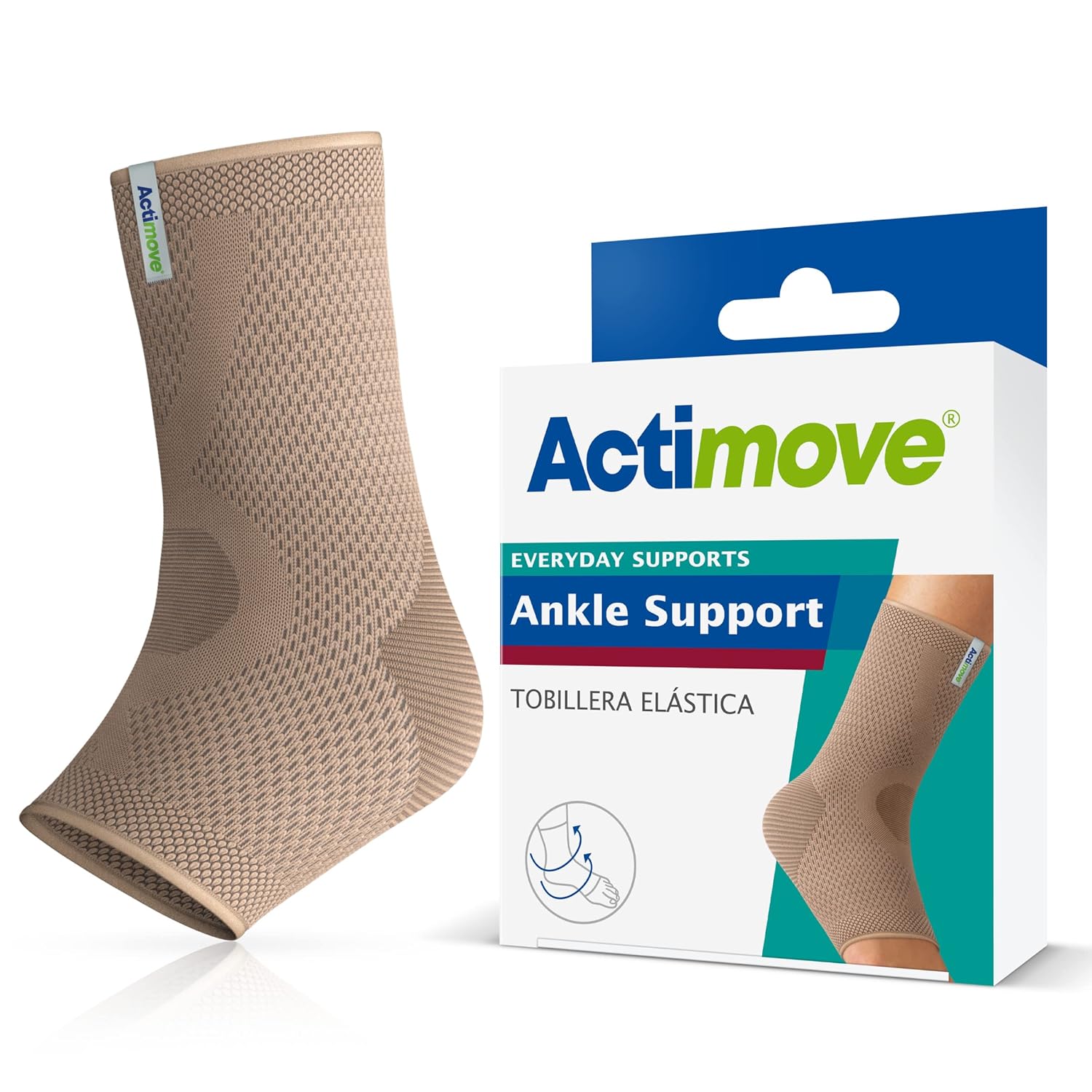 Actimove® Everyday Supports Ankle Support - Helps with Pain Relief and Swelling – For Chronic Ankle Pain and Overuse Ankle Injuries – Left/Right Wear – Beige, X-Large