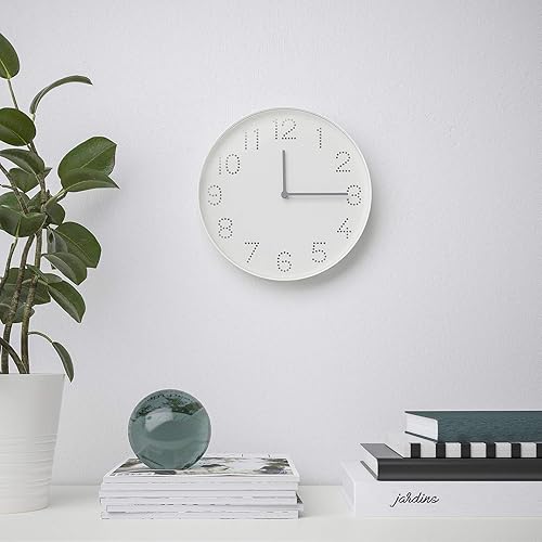 Miniatura 2 de Reloj de pared IKEA TROMMA, blanco, 9.8 in (9  pulgadas), la estética añade un estilo inherentemente distintivo, simplemente, los mejores relojes,
