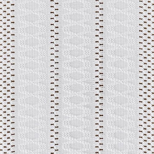 Miniatura 6 de ZeeMart Camino de mesa bohemio estilo macramé, caminos de mesa blancos de 72 pulgadas de largo, decoración del hogar tejido de granja, 12 x 72