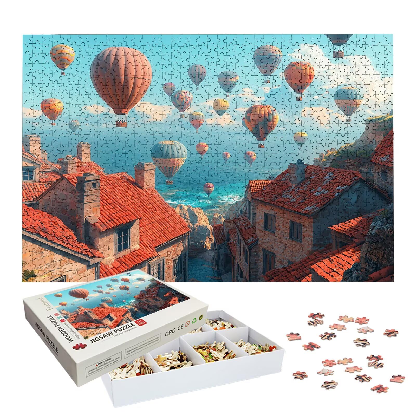 Puzzle 4000 Pezzi Paesaggio, Puzzle Italia 4000 Pezzi Arte per Adulti e Bambini, Misura: 141.5x87.5 cm, Puzzles Legno per Adulti con Squisita Scatola di Imballaggio, Regalo Donna, Regalo Uomo, -9219