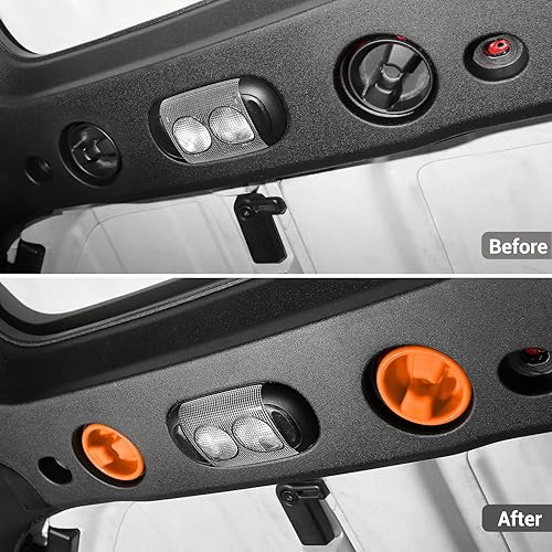 Miniatura 9 de Hoolcar Cubierta de tornillo de montaje en panel duro de techo rígido, accesorios interiores compatibles con Jeep Wrangler JK JKU 2007-2017, morado,