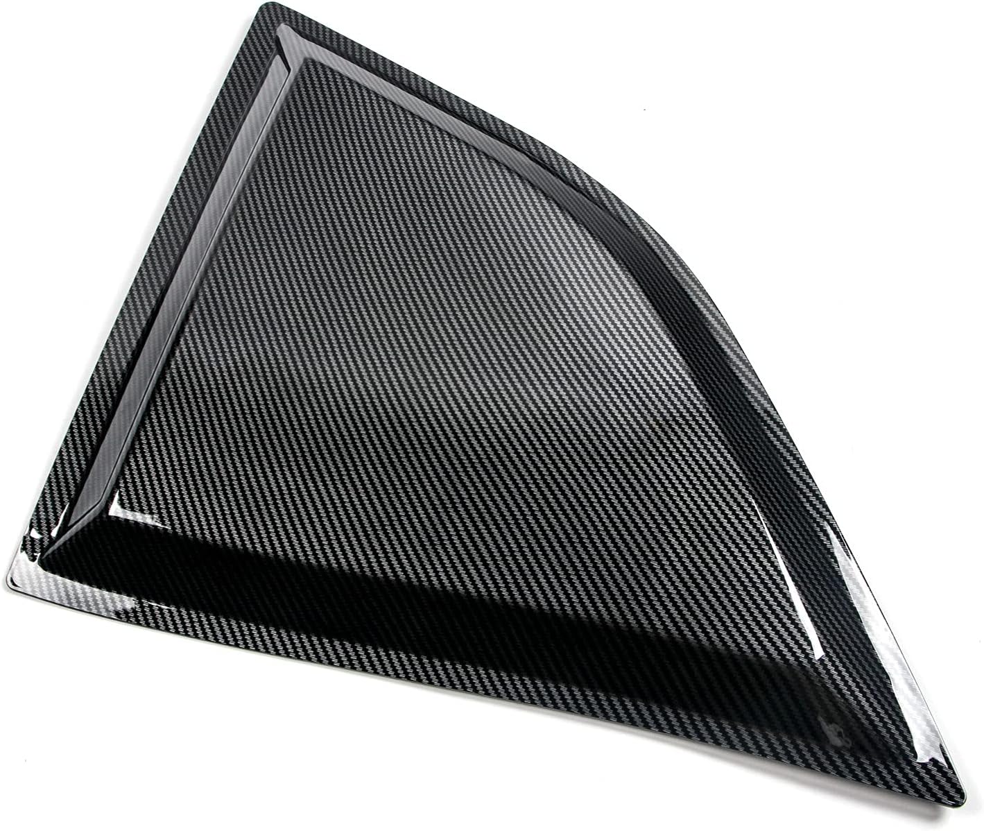 IKON MOTORSPORTS, Window Scoops Fits 2008-2023 Dodge Challenger, XE Style Carbon Fiber Print PP Window Vents Guards