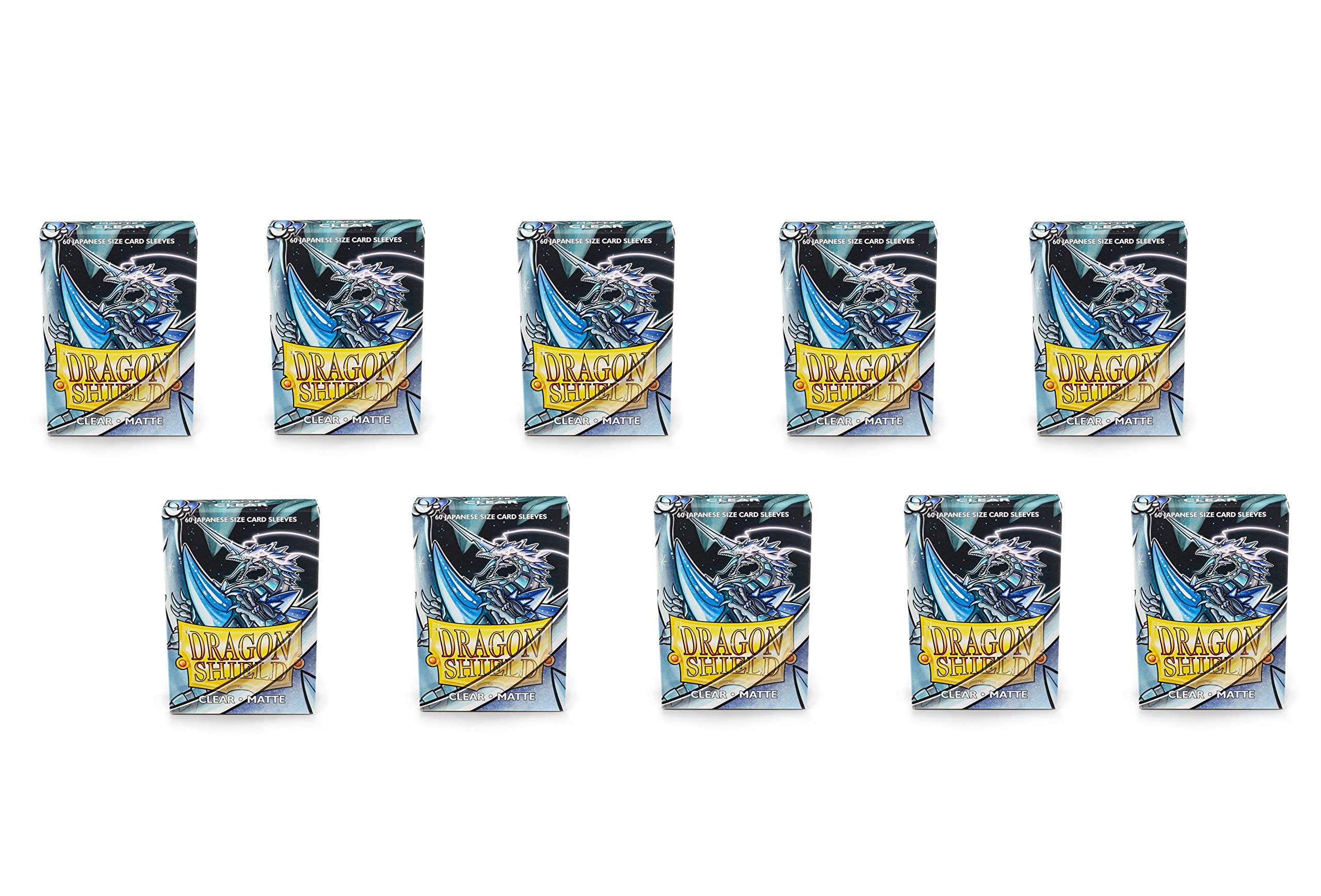 dragon shield mini card sleeves Amazon.com: 10 Packs Dragon Shield Matte Mini Japanese Clear 60 ct Card  Sleeves Display Case : Toys & Games