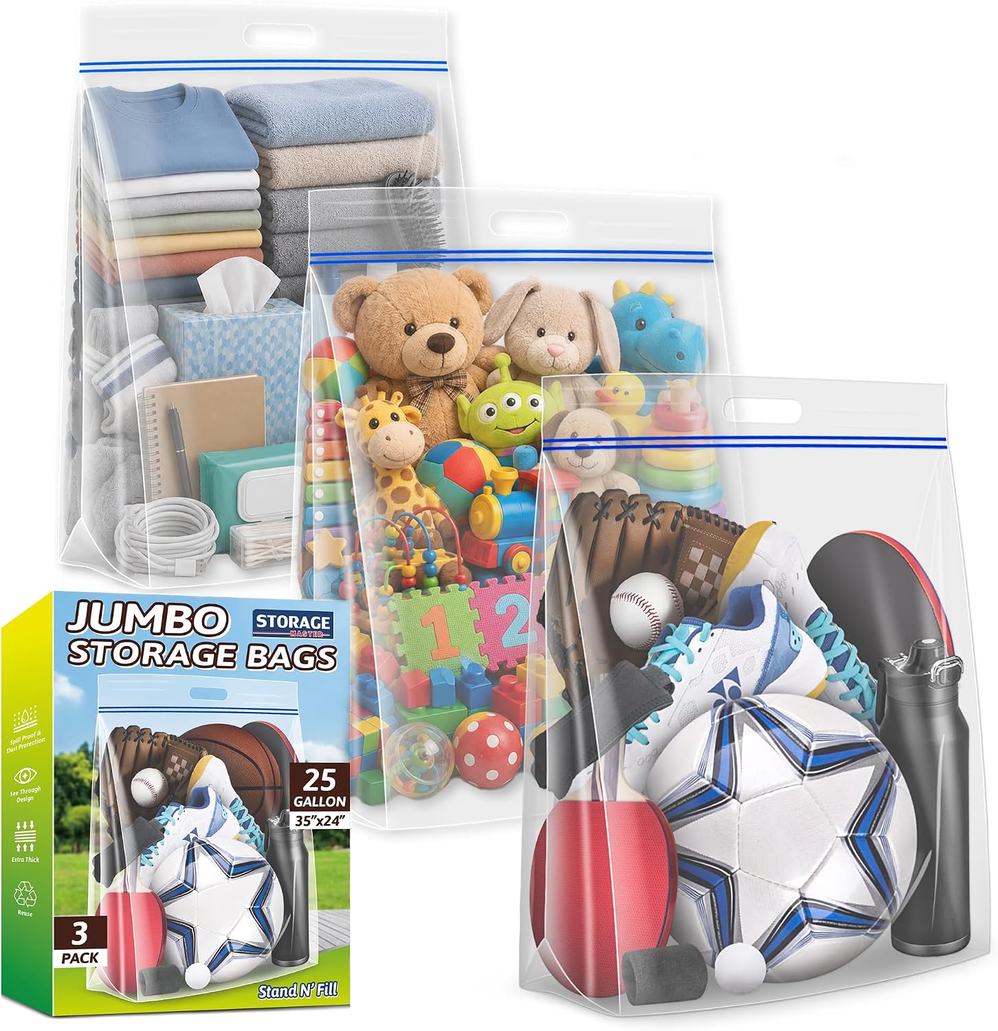 Extra Large 25 Gallon Storage Bags