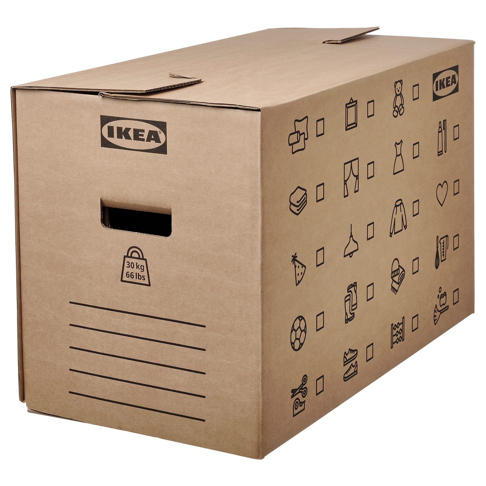 Boîte de déménagement ProTuning DUNDERGUBBE marron de 80 litres