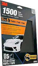 3M Lixa Wetordry 32023, grão 1500, 23 x 28 cm, 5 por pacote