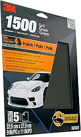 3M Lixa Wetordry 32023, grão 1500, 23 x 28 cm, 5 por pacote