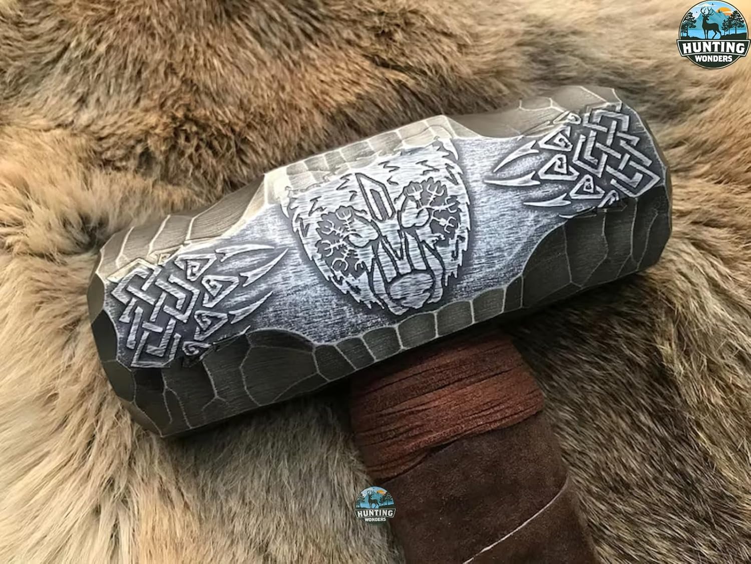 Custom Handmade Bear Berserker Viking Hammer,Personalized Bear Berserker Hammer,Hand Engraved Maul Berseker hammer,Hand Forged Viking Sledge hammer,Tactical Hammer,Prop Hammer,Gift for Him